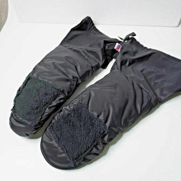 Vintage Leather* Nylon Gloves Mittens USA Made Motorcycle Snowmobile Mens XL VTG - Picture 2 of 8